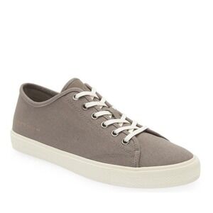 ALL SAINTS Theo Canvas Sneaker Tennis Shoe, Charcoal Gray, Size 10, NWT